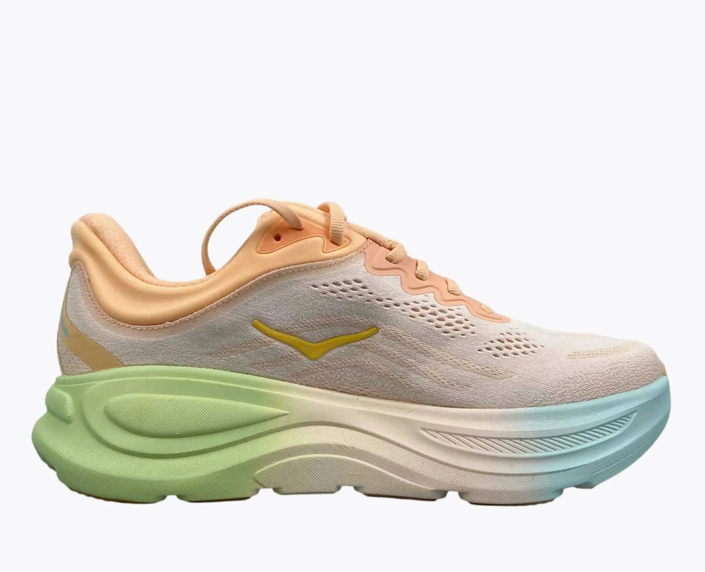 Hoka Bondi 9 Multicolor Salmon/Blue Cyan/Green - Road Running