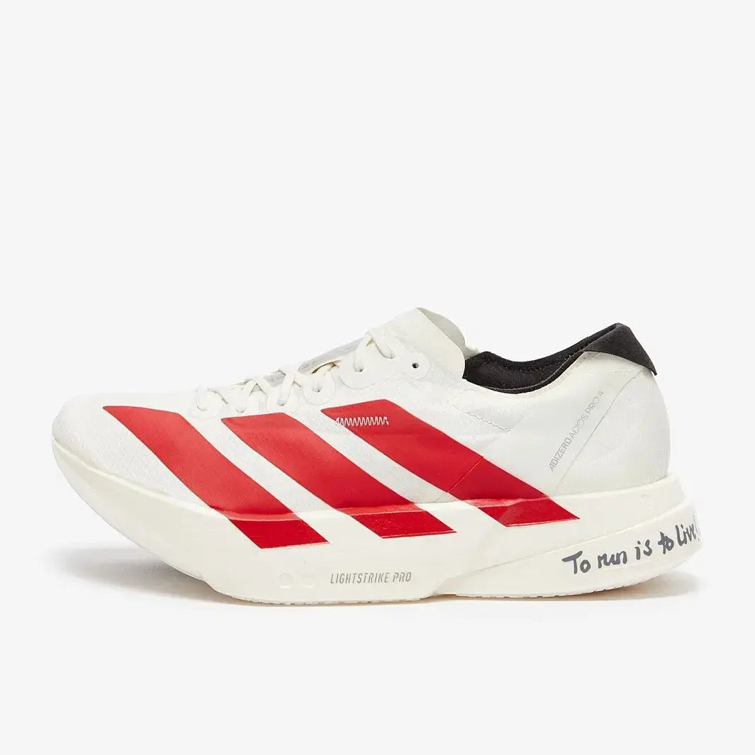 Adidas Adizero Adios Pro 4 Off White Better Scarlet - Running Shoes