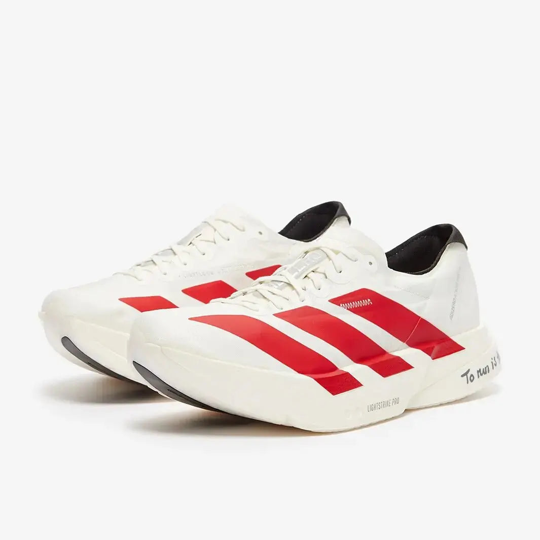 Adidas Adizero Adios Pro 4 Off White Better Scarlet - Running Shoes