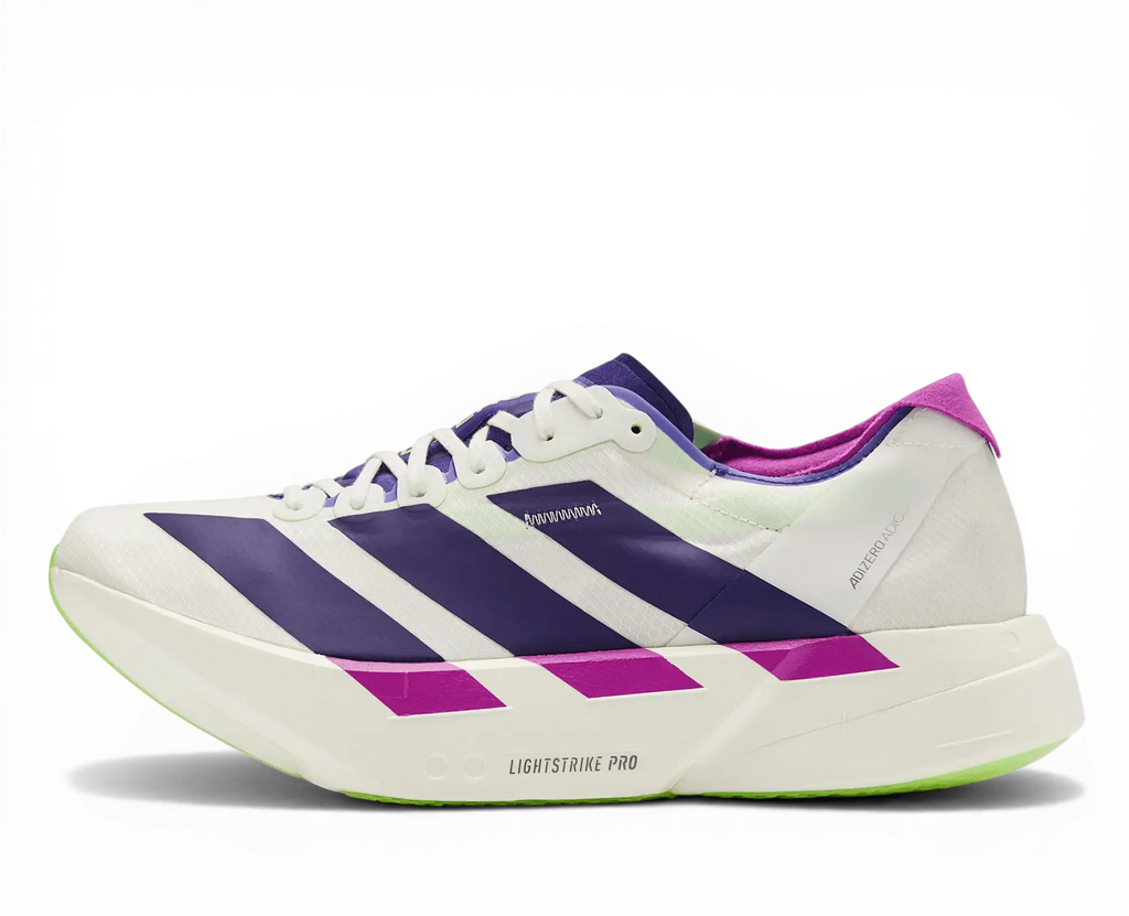Adidas Adizero Adios Pro 4 White Purple Lime - Running Shoes