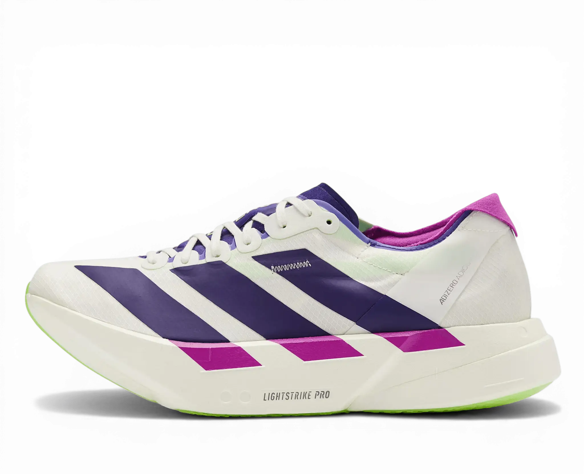 Adidas Adizero Adios Pro 4 White Purple Lime - Running Shoes