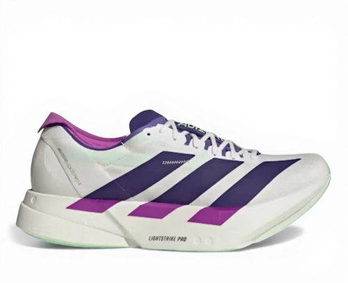 Adidas Adizero Adios Pro 4 White Purple Lime - Running Shoes