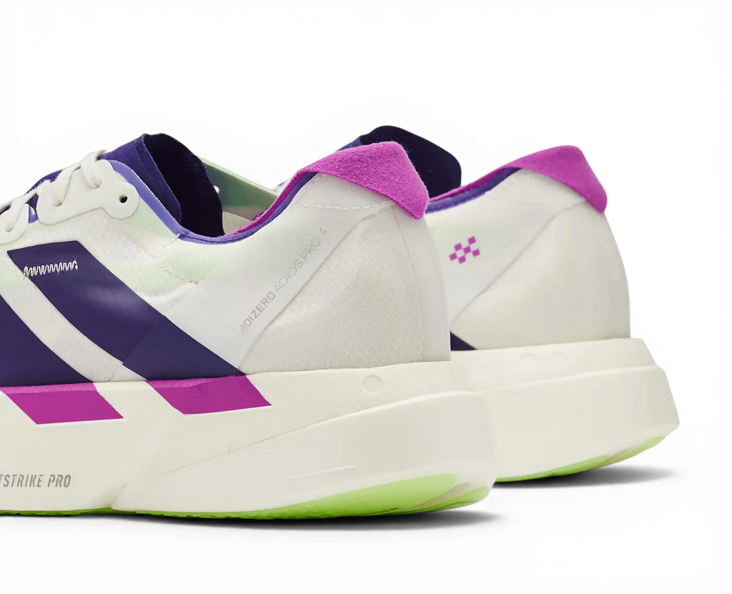 Adidas Adizero Adios Pro 4 White Purple Lime - Running Shoes