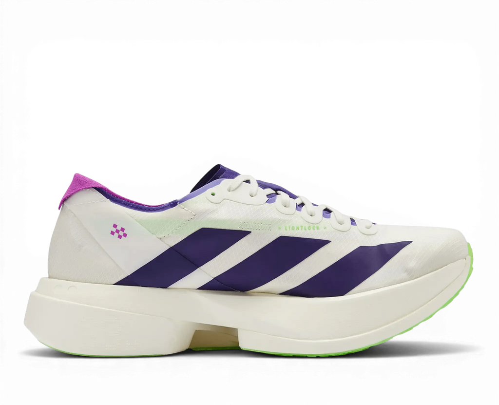 Adidas Adizero Adios Pro 4 White Purple Lime - Running Shoes