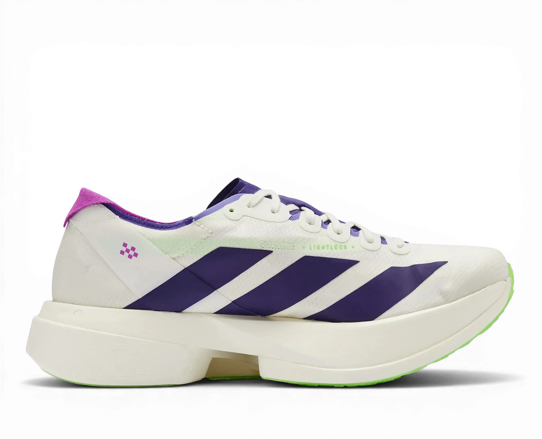 Adidas Adizero Adios Pro 4 White Purple Lime - Running Shoes