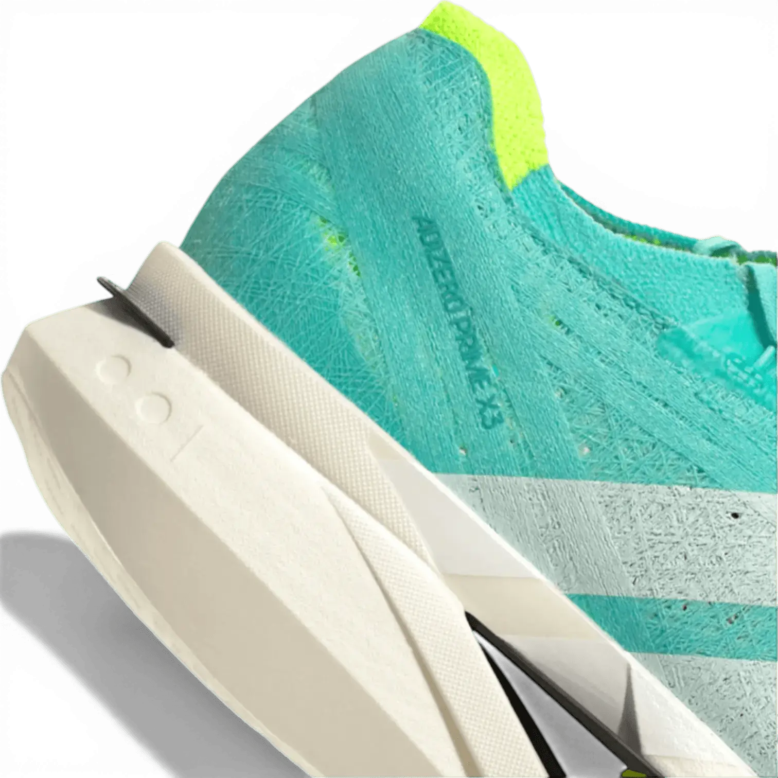 Adidas Adizero Prime X3 Strung Flash Aqua Lucid Lemon - Running Shoes