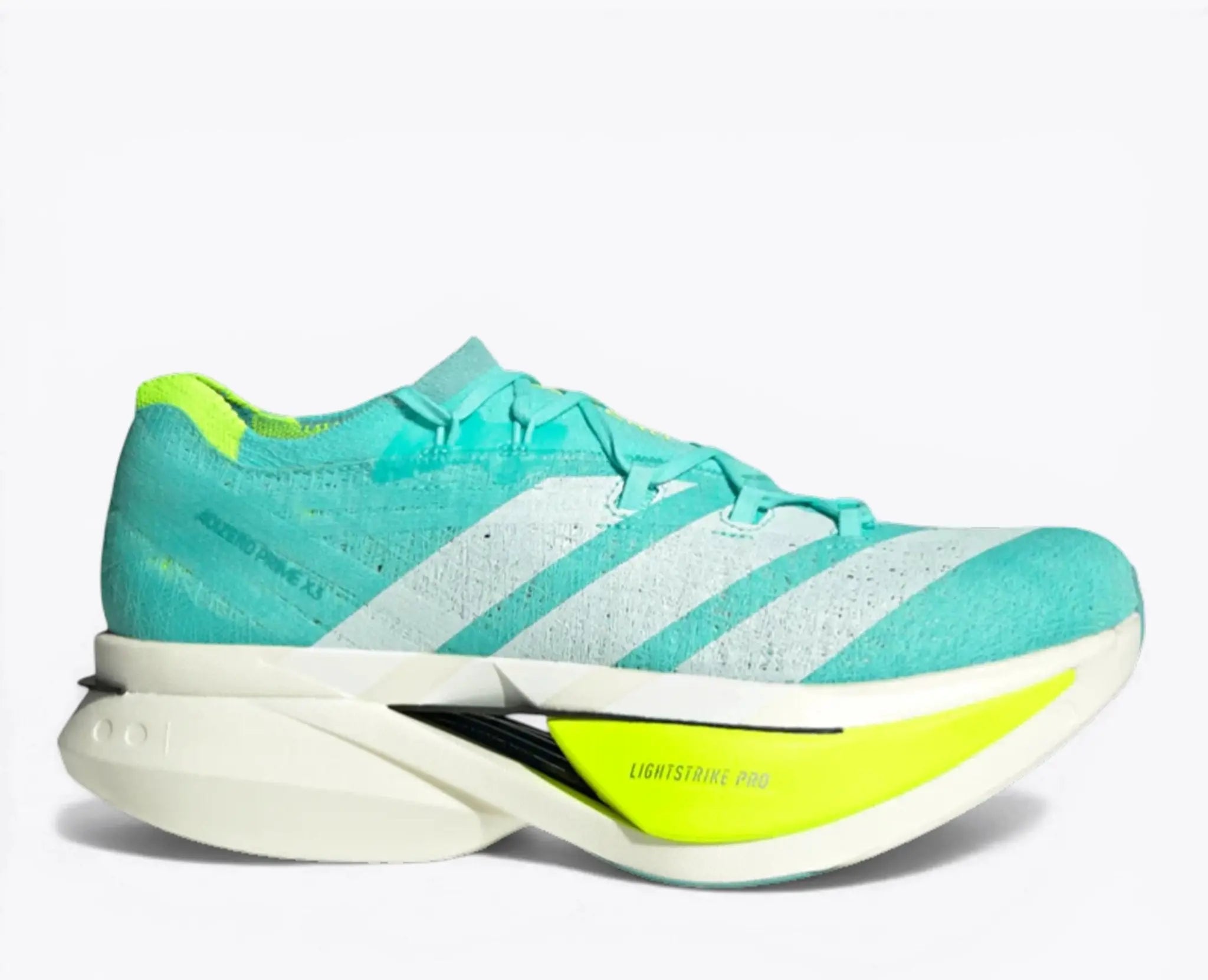 Adidas Adizero Prime X3 Strung Flash Aqua Lucid Lemon - Running Shoes