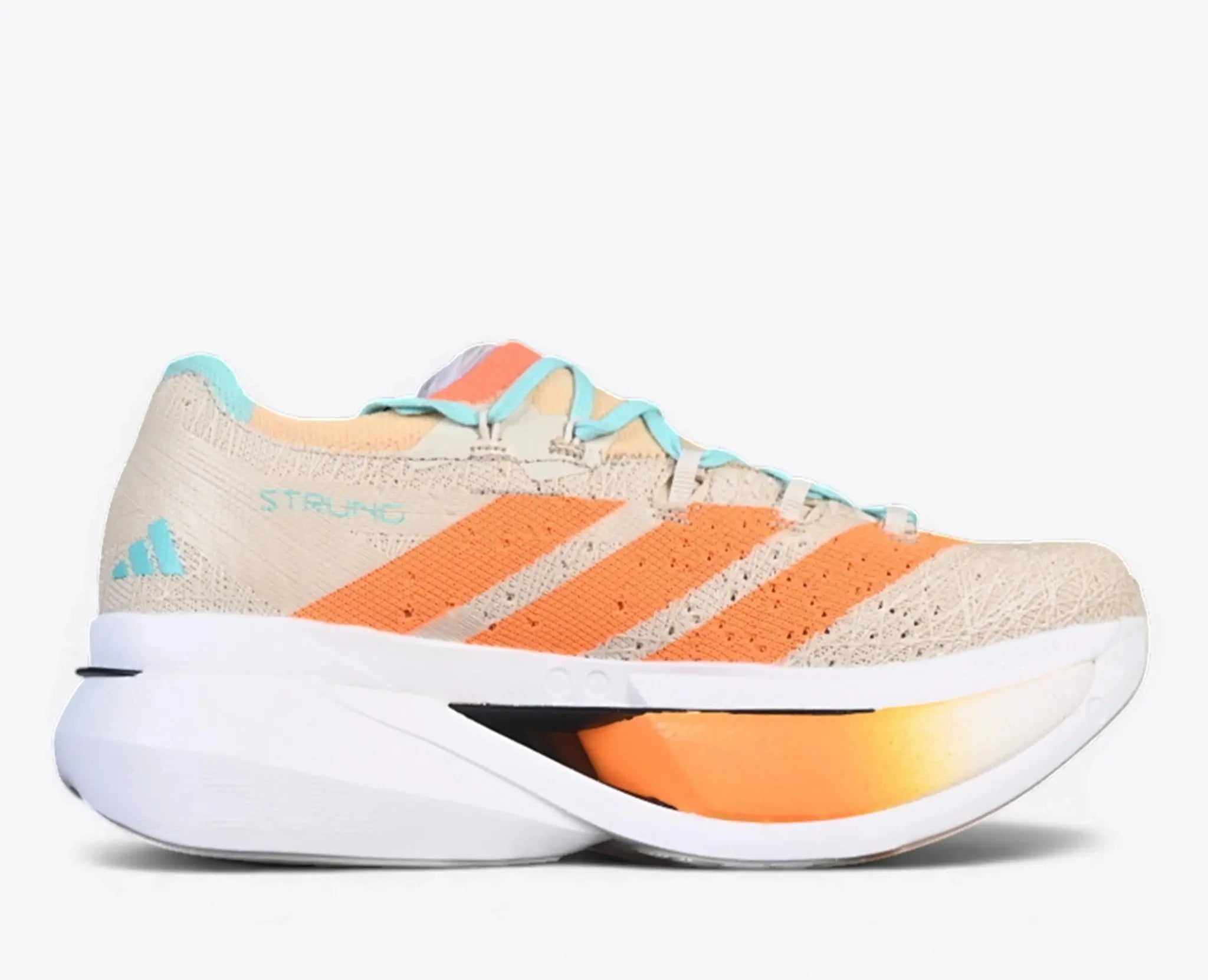 Adidas Adizero Prime X3 Strung Orange White Wheat Blue - Running Shoes