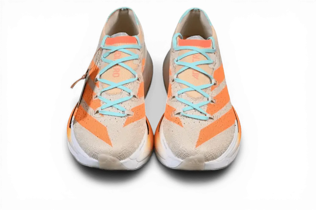 Adidas Adizero Prime X3 Strung Orange White Wheat Blue - Running Shoes