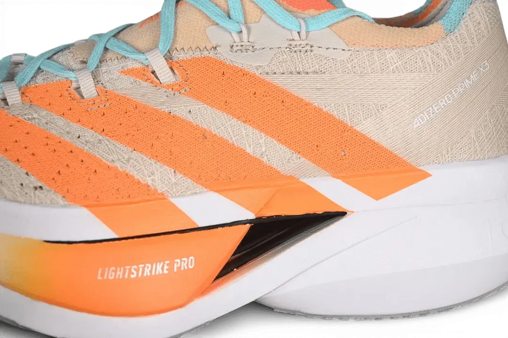 Adidas Adizero Prime X3 Strung Orange White Wheat Blue - Running Shoes