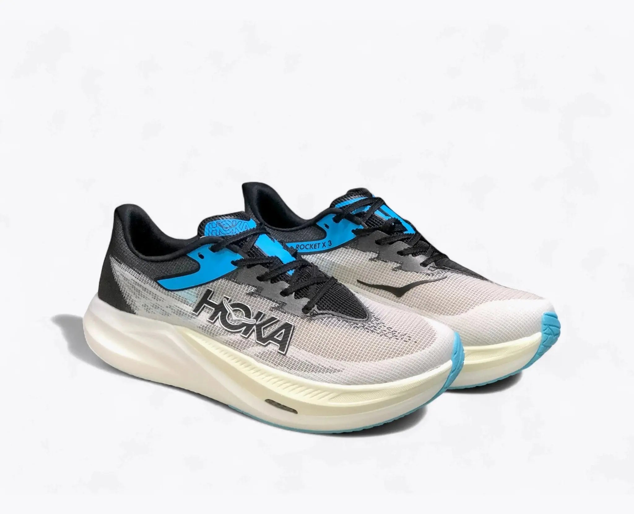 Hoka Rocket X 3 - White Blue Black - Running Shoes