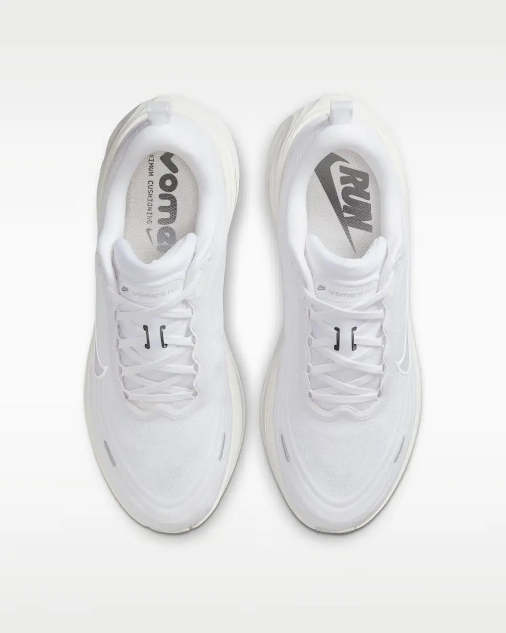 Nike Vomero Plus White Metallic Silver Light Smokey Grey - Running Shoes